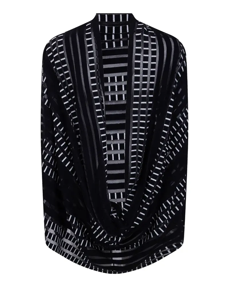 Pier Antonio Gaspari striped grid sweater - Schwarz Schwarz