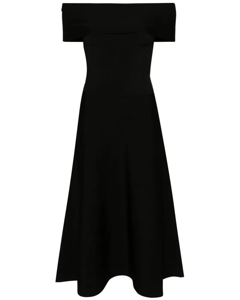Fabiana Filippi Schmales Midikleid - Schwarz Schwarz