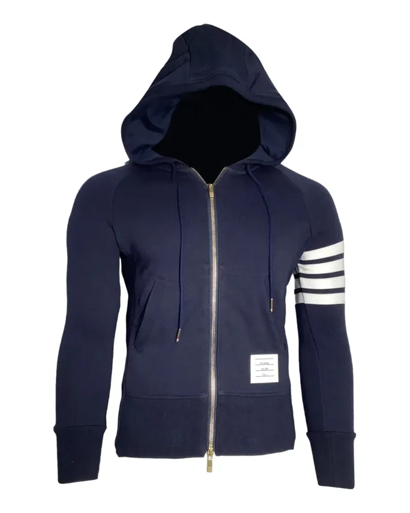 Thom Browne Kapuzenjacke mit Streifen - Blau Blau
