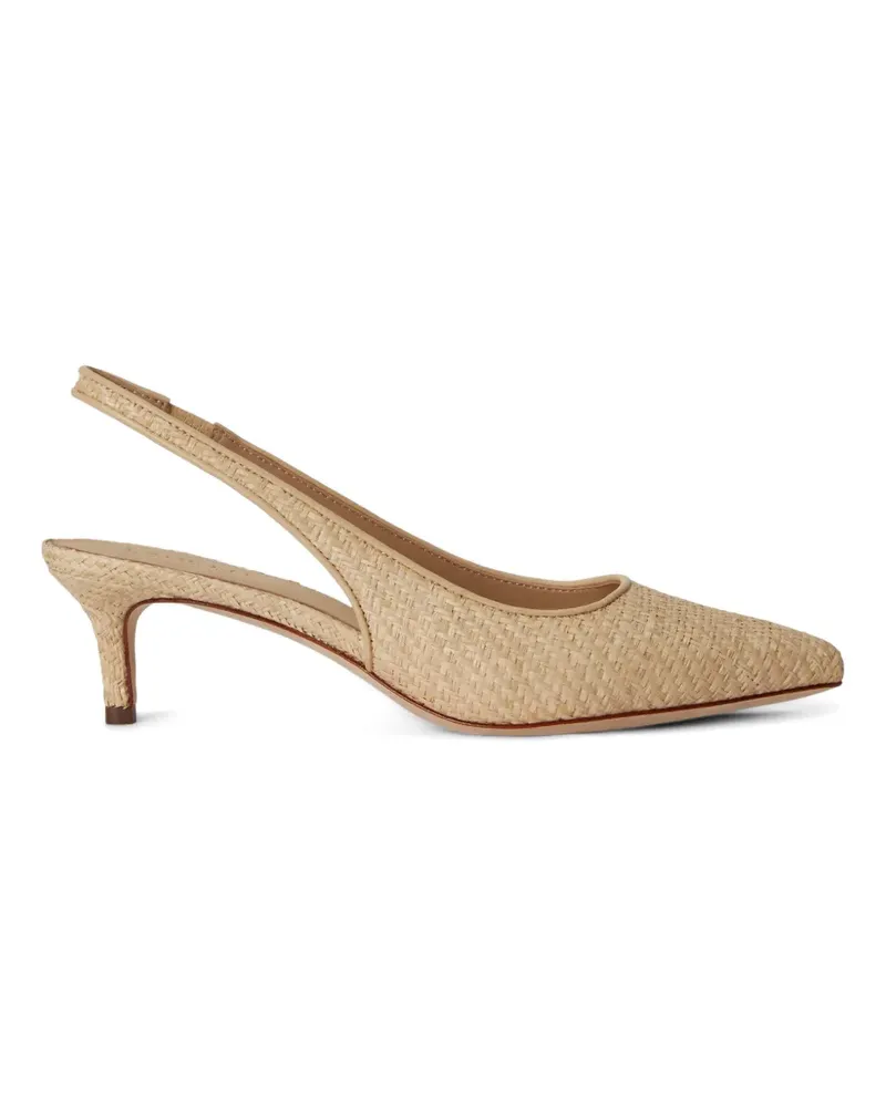 Ralph Lauren Lolah II woven slingback pumps - Nude Nude