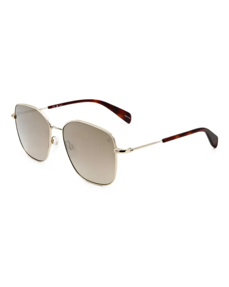 Rag & Bone Sonnenbrille mit geometrischem Gestell - Gold Gold