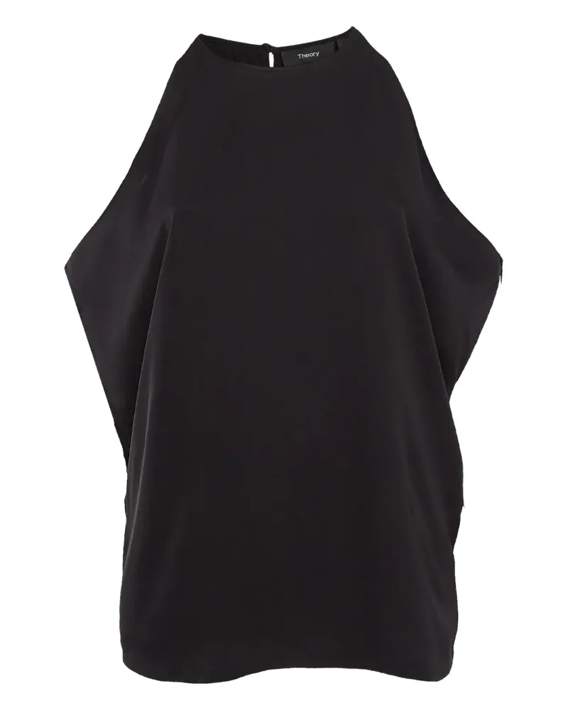 Theory Schulterfreie Seidenbluse - Schwarz Schwarz