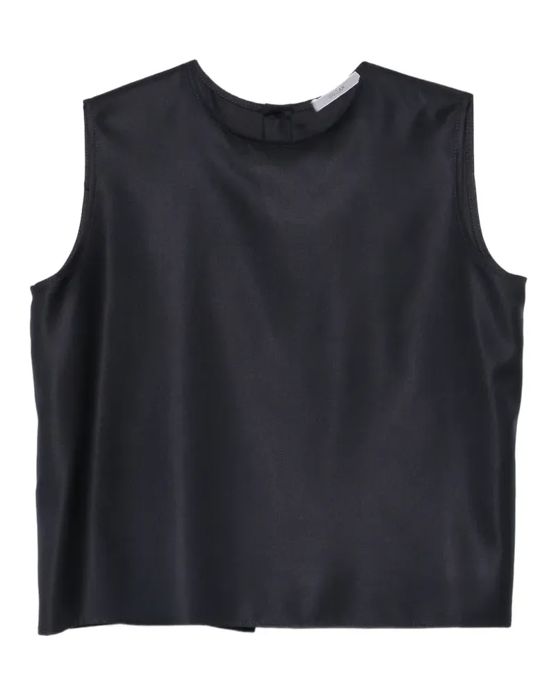 Dušan sleeveless back-slit top - Blau Blau