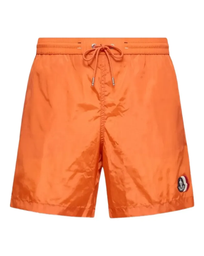 Moncler logo swim shorts - Orange Orange