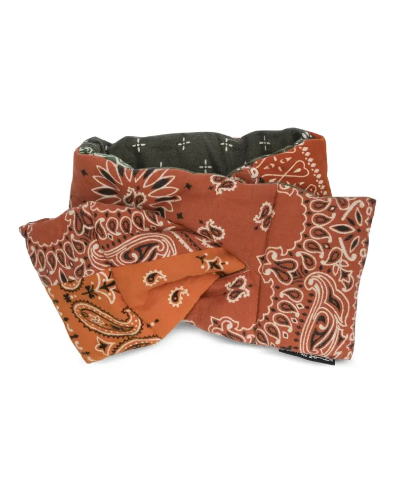KAPITAL Schal mit Bandana-Print - Orange Orange