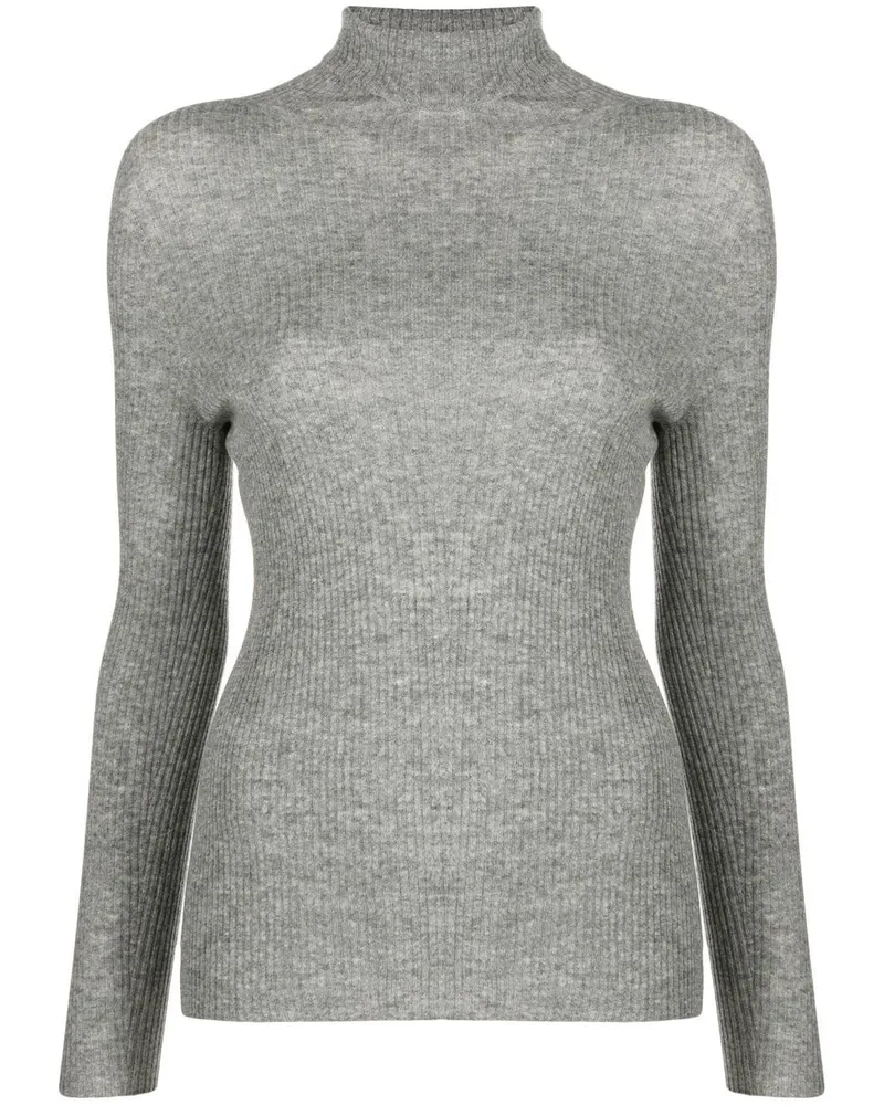 Fabiana Filippi Gerippter Rollkragenpullover Grau