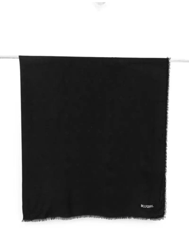Blumarine frayed-edge scarf - Schwarz Schwarz