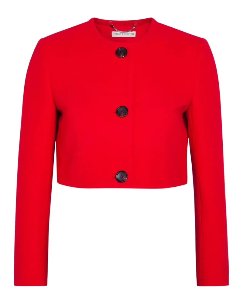 EMILIA WICKSTEAD cropped button-fastening jacket - Rot Rot