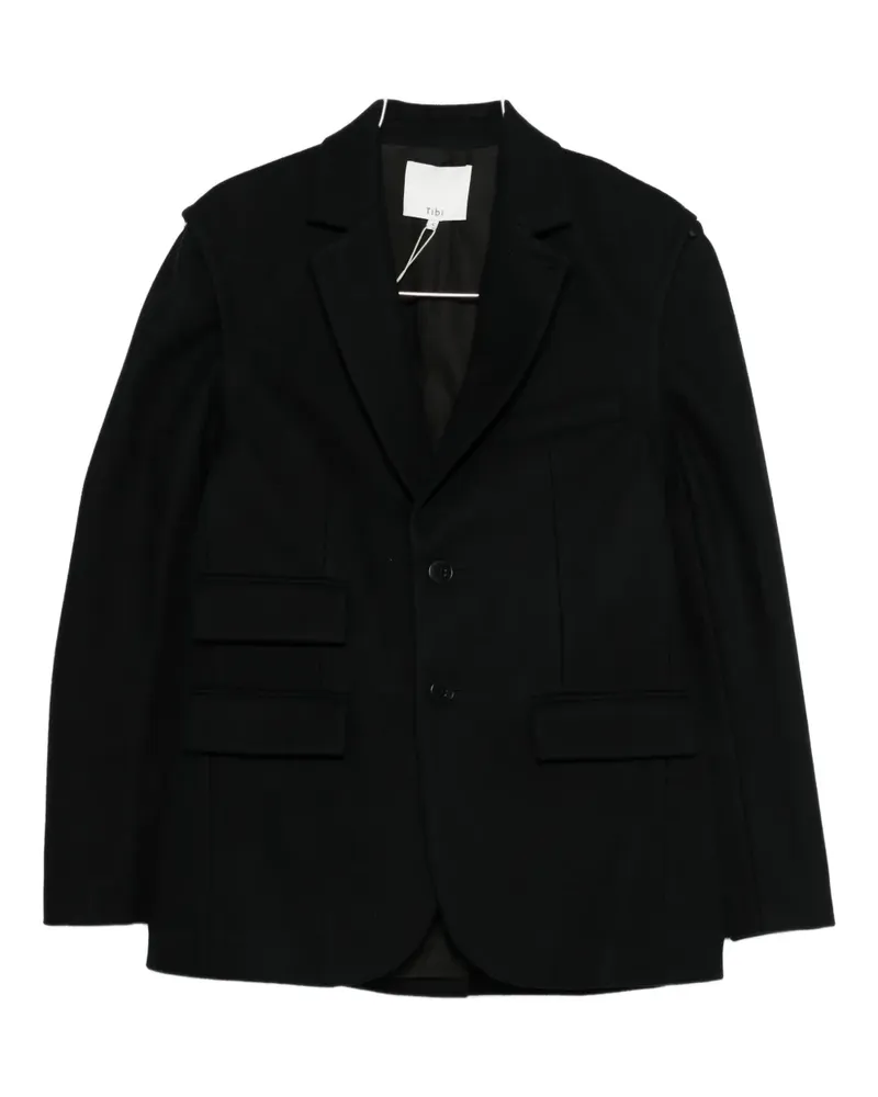 tibi wool-blend blazer - Schwarz Schwarz
