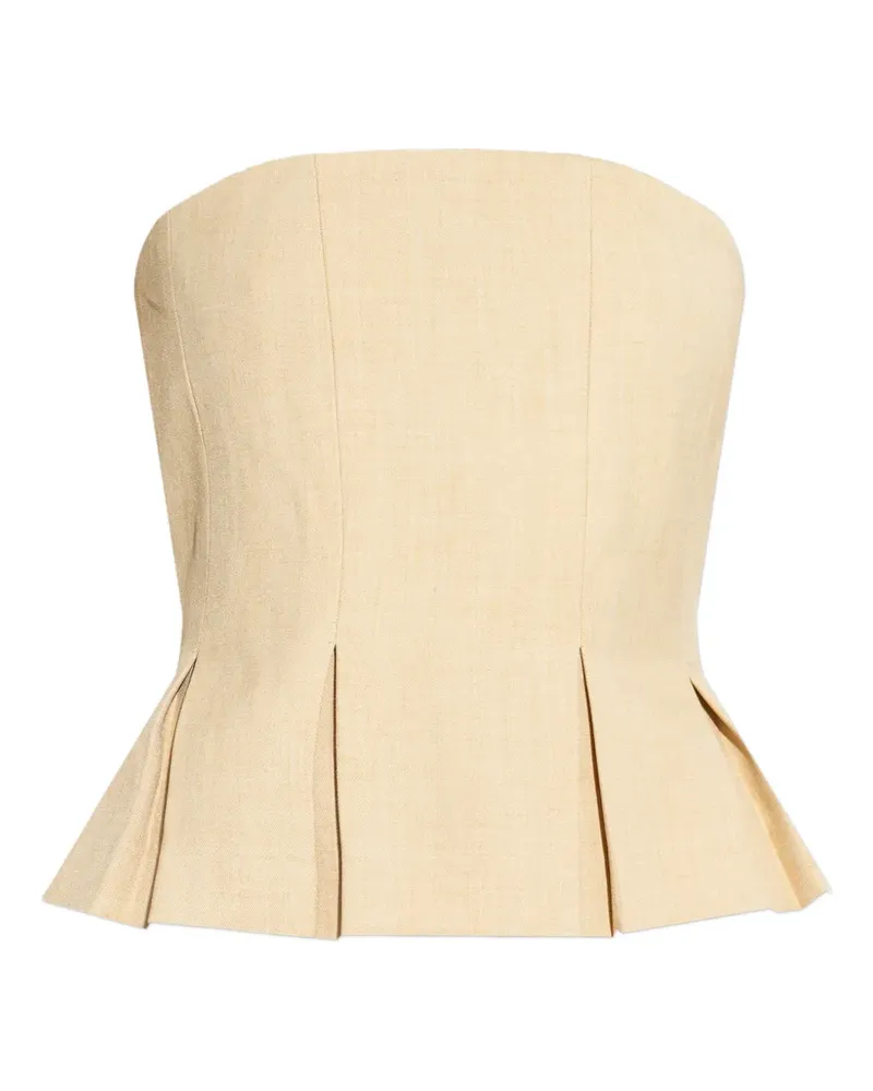 Gestuz Top mit Schößchen - Nude Nude