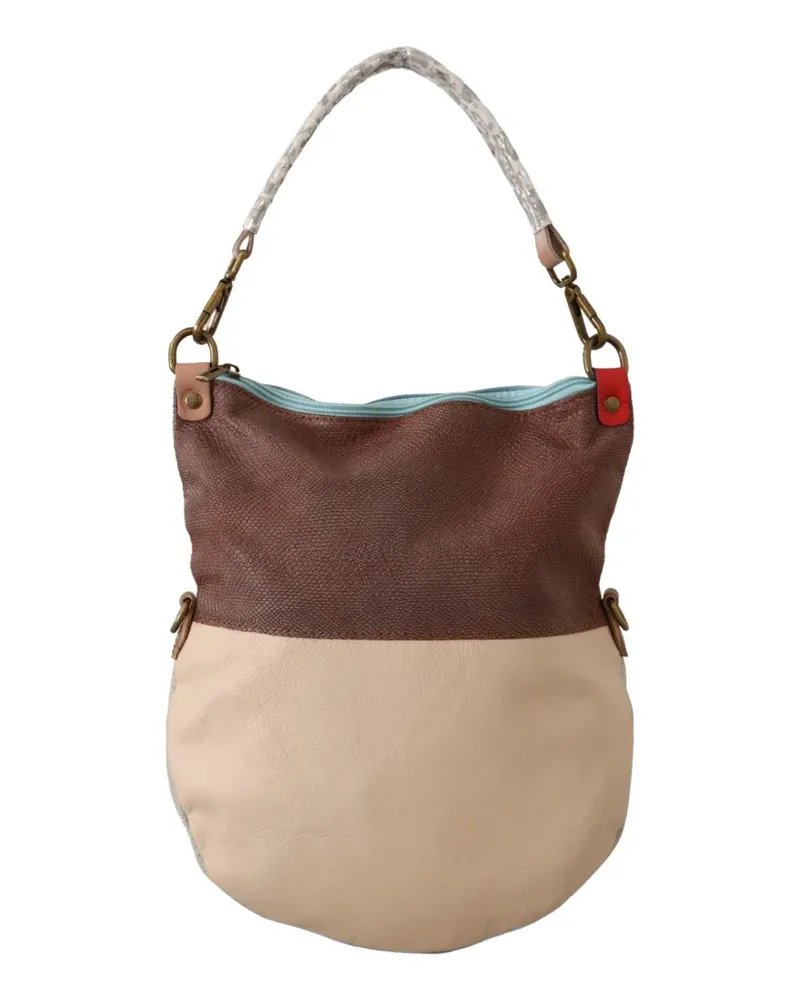 Ebarrito Handtasche mit Schlangenprint - Nude Nude