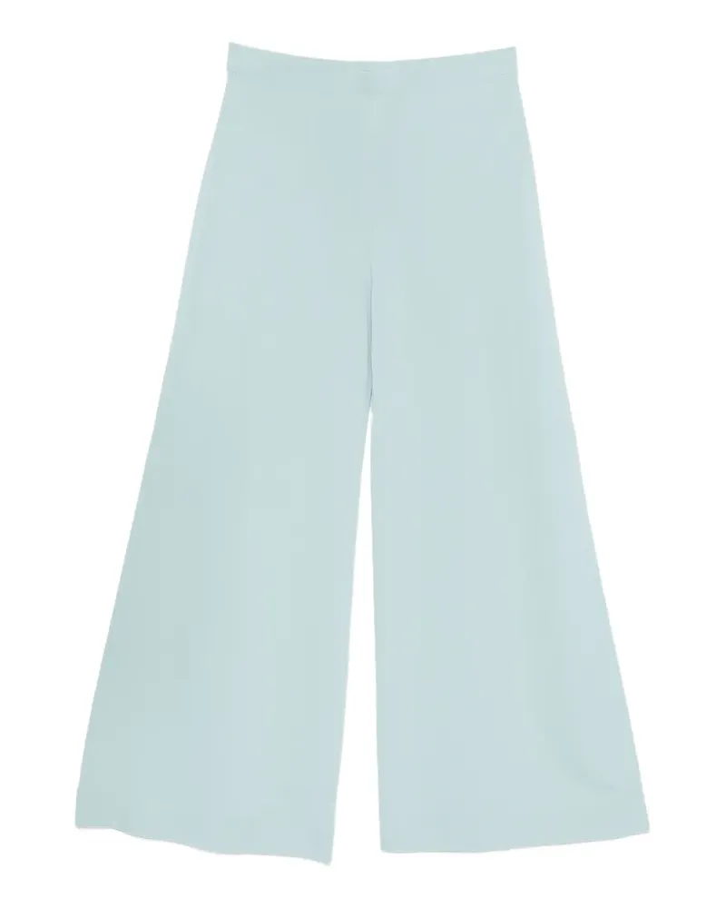D.EXTERIOR fine-knit wide-leg trousers - Blau Blau