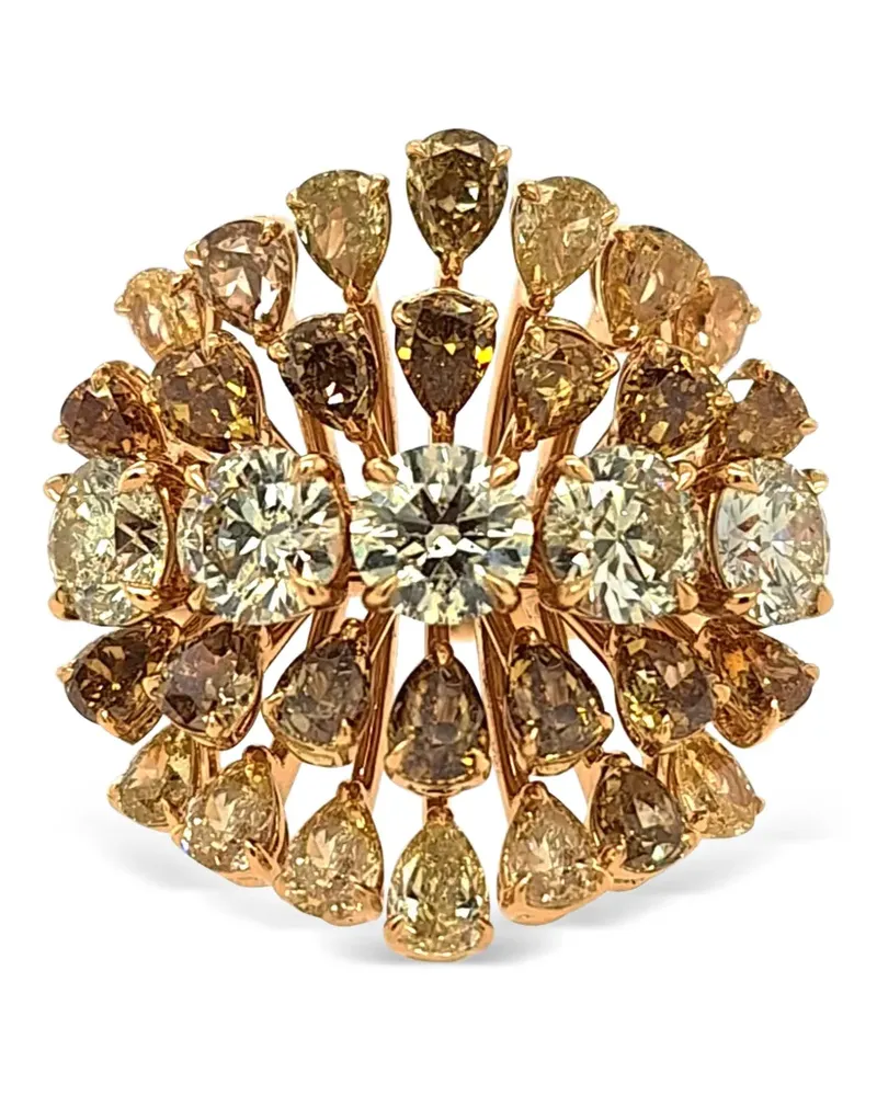 HYT Jewelry floral diamond ring - Gold Gold
