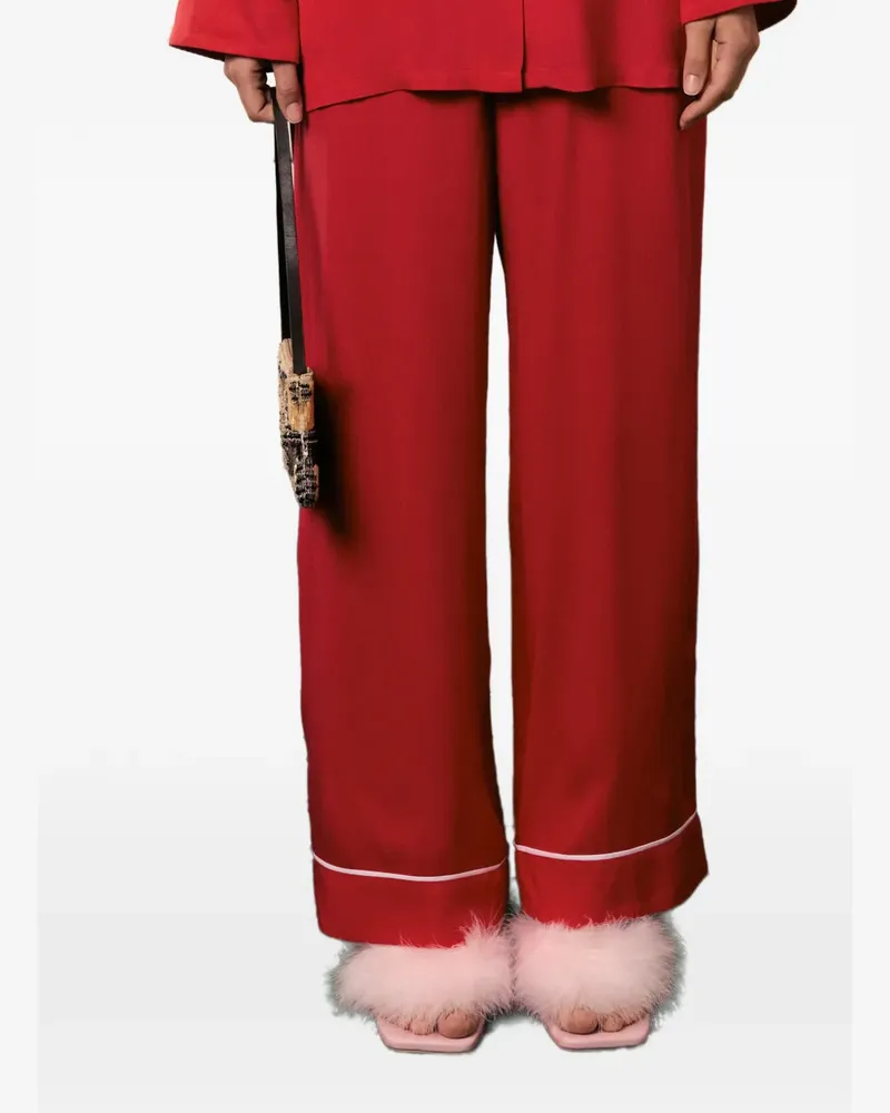 SLEEPER Finnegan piping pajama trousers - Rot Rot