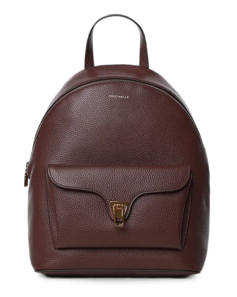 Coccinelle Rucksack aus gekörntem Leder - Braun Braun