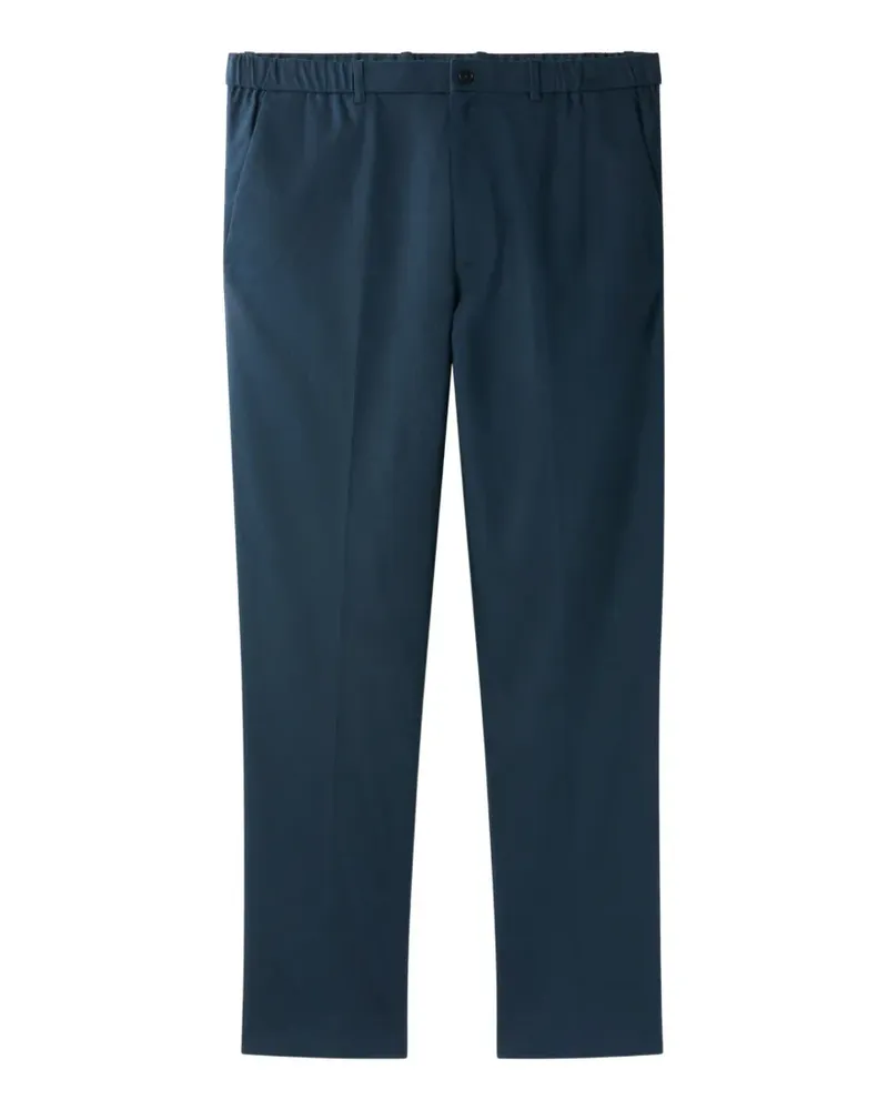 Calvin Klein elasticated-waistband pressed-crease trousers - Blau Blau