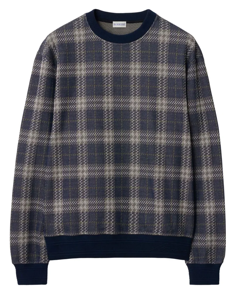 Burberry Karierter Pullover - Blau Blau