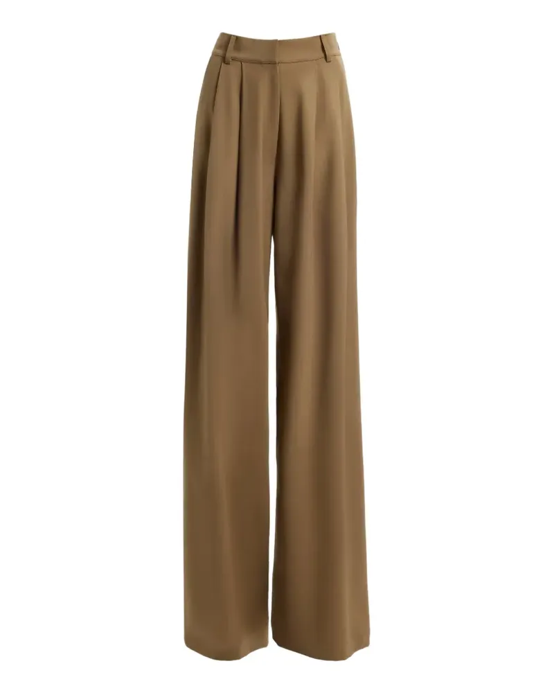 Elie Saab Wide-Leg-Hose mit Bundfalten - Braun Braun
