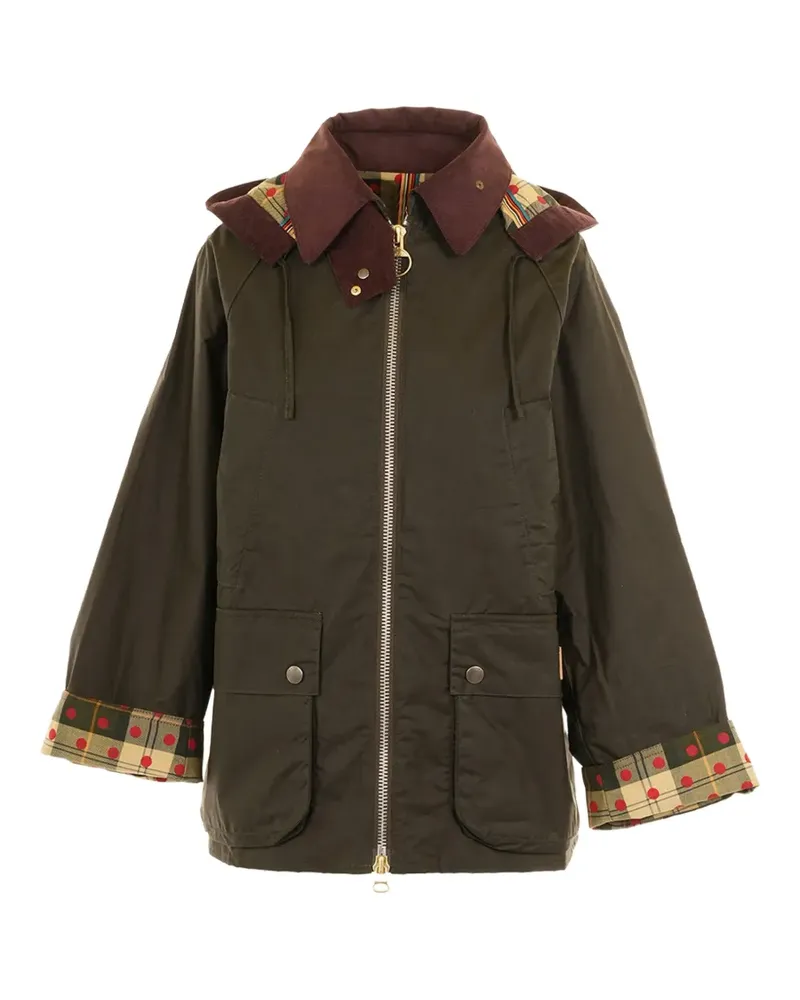 Barbour x Paul Smith hooded checked coat - Grün Grün