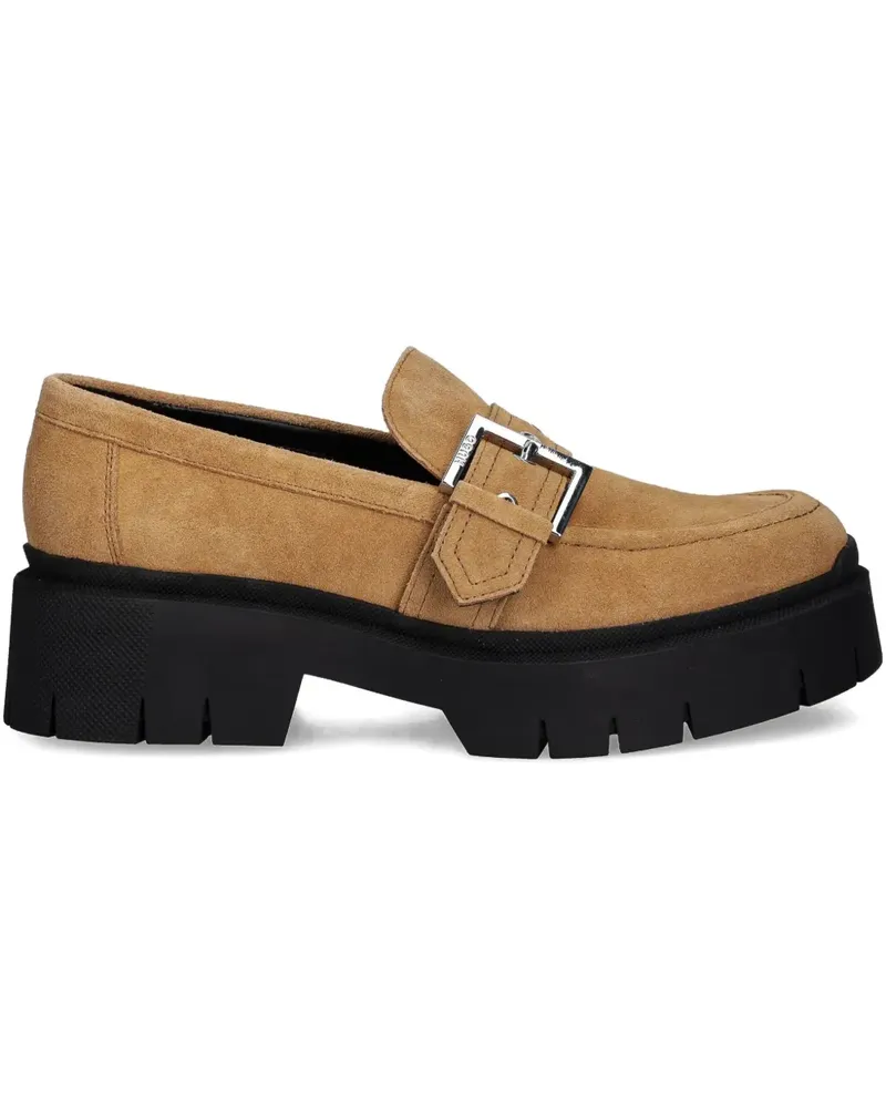 HUGO BOSS Loafer aus Wildleder - Nude Nude