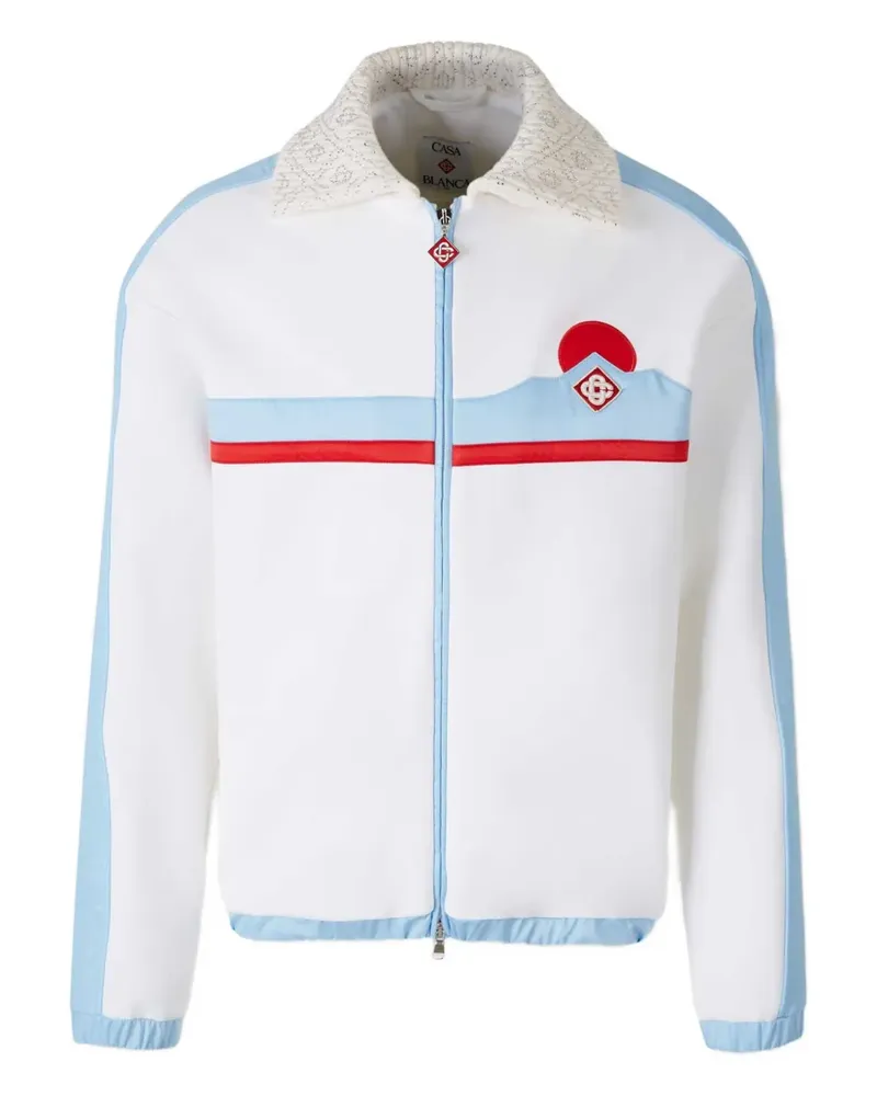 Casablanca Paris Gerippte Hybrid-Jacke - Weiß Weiß