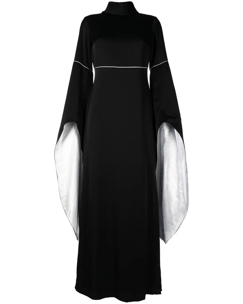 Baruni Elizabeth Maxikleid mit Cape Schwarz