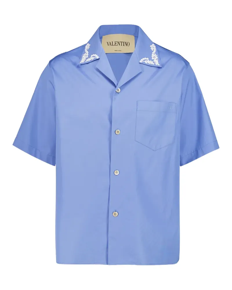 Valentino Garavani Hemd mit Blumenstickerei - Blau Blau