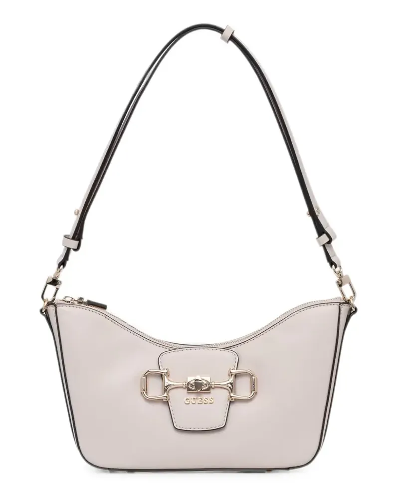 Guess Janie horsebit-detail shoulder bag - Nude Nude