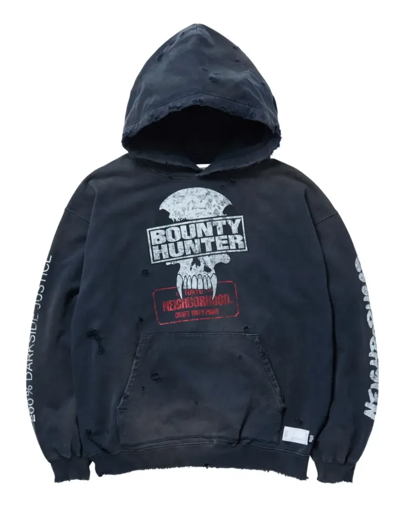 Neighborhood x Bounty Hunter Hoodie mit grafischem Print - Schwarz Schwarz