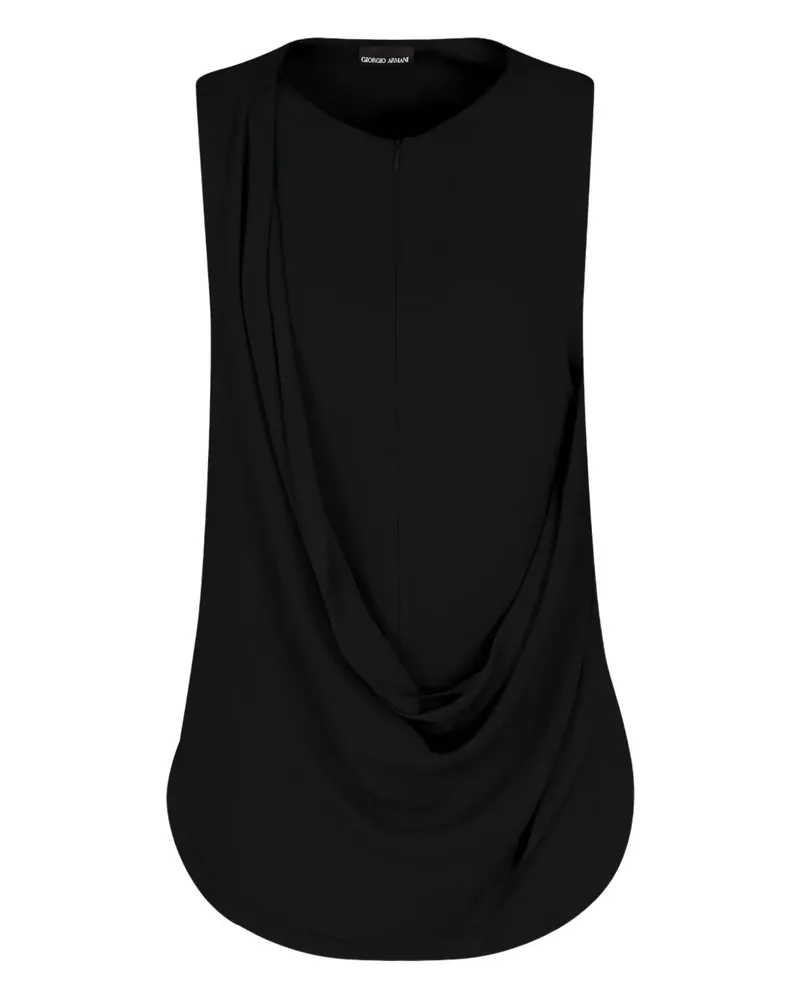 Giorgio Armani Drapiertes Top - Schwarz Schwarz