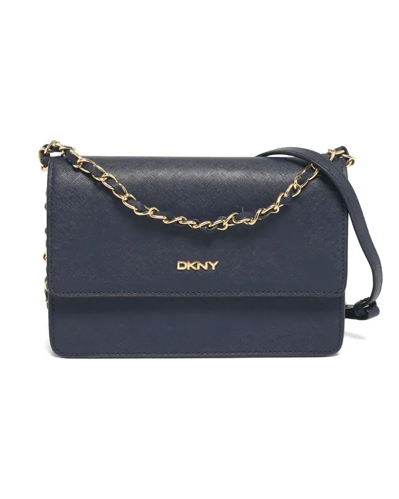 DKNY 2015 Bryant Park leather chain-detail crossbody bag - Blau Blau