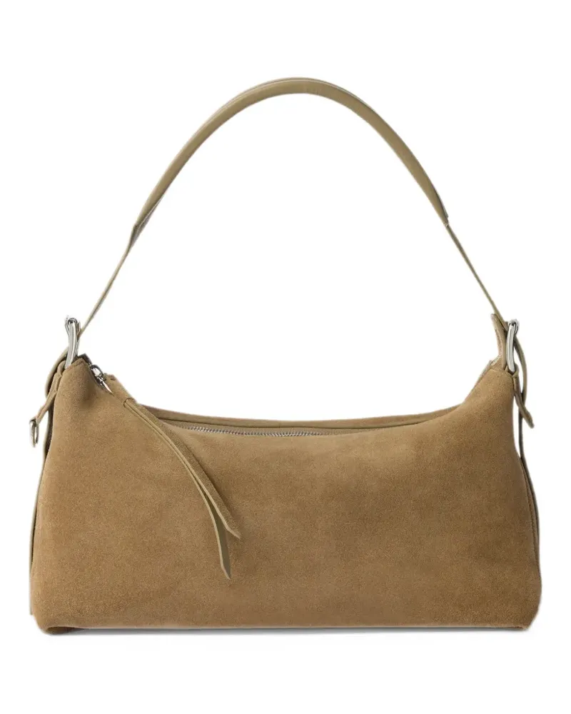 Christophe Lemaire Baguette-Tasche aus Wildleder mit Gürtel - Nude Nude