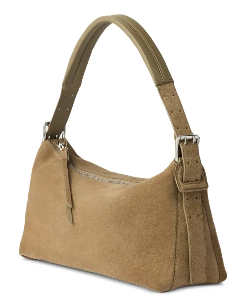 Christophe Lemaire Baguette-Tasche aus Wildleder mit Gürtel - Nude Nude