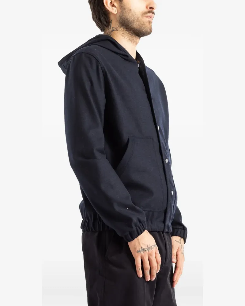 Moncler Kapuzenjacke mit Druckknöpfen - Blau Blau