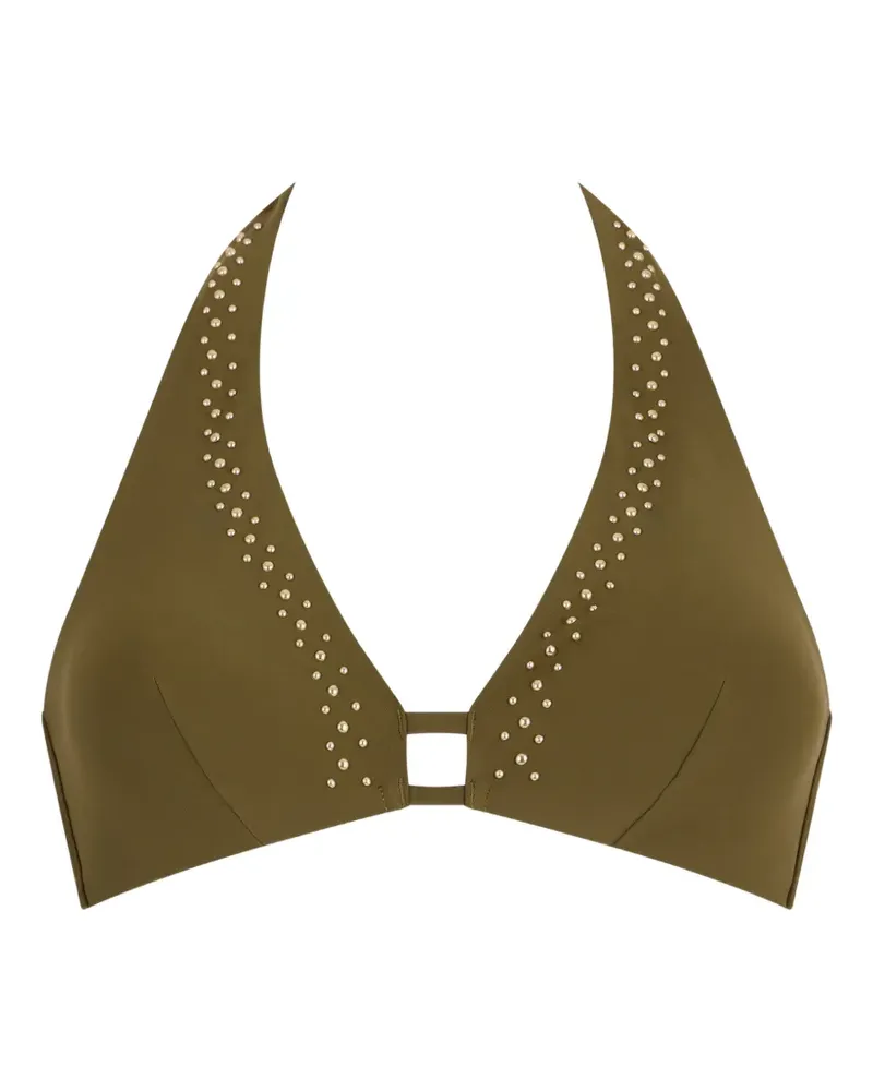 Aubade Summer Stars studded triangle bikini top - Grün Grün
