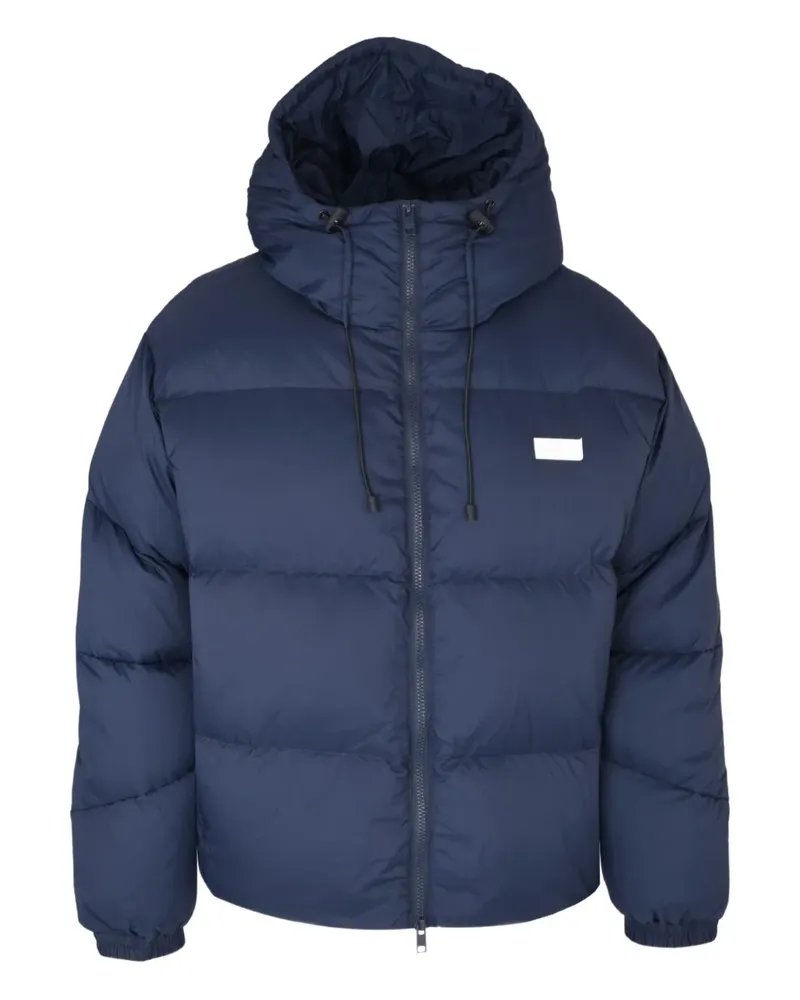 MSGM Daunenjacke mit Kapuze - Blau Blau