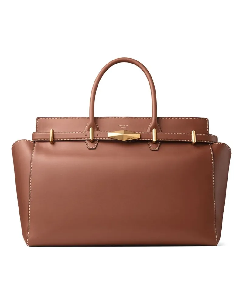 Jimmy Choo Mittelgroße Diamond Belted Tote Bag - Braun Braun