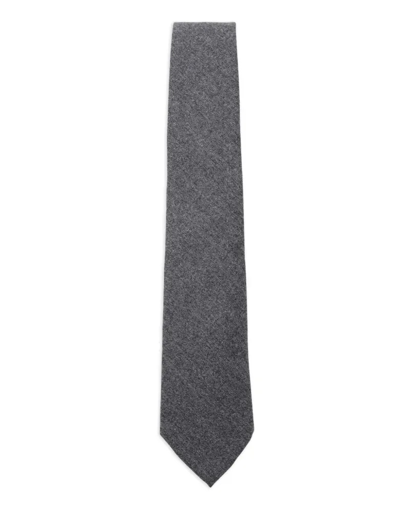Canali Krawatte aus Wolle - Grau Grau