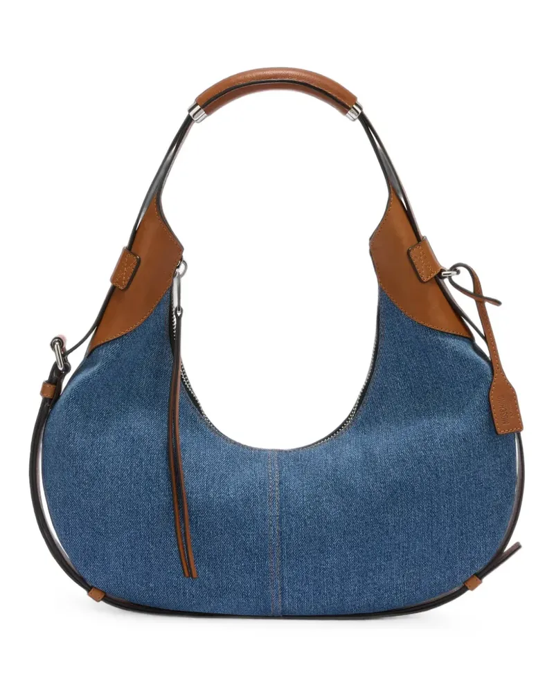 Moschino Umhängetasche aus Denim-Leder - Blau Blau