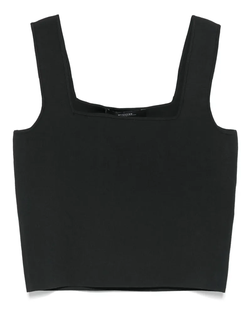 Max Mara Trägershirt aus Jersey - Schwarz Schwarz