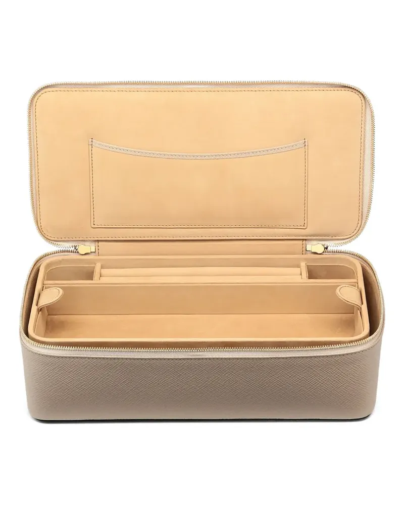 Smythson Panama Schmucketui mit Reißverschluss - Nude Nude