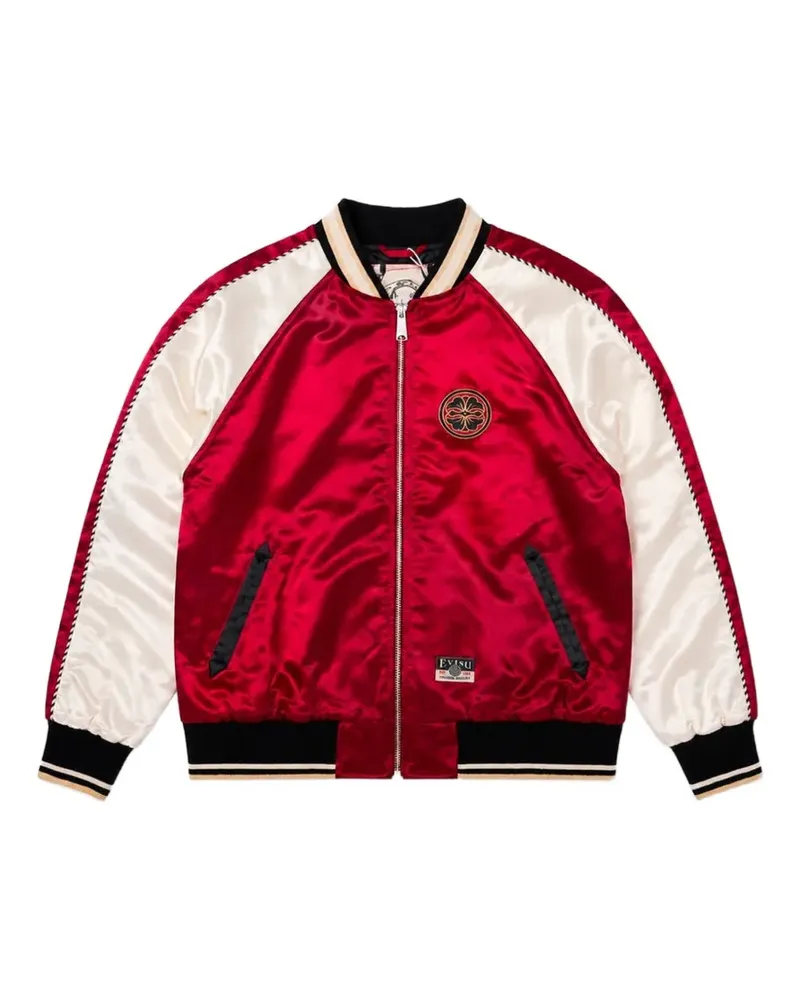 Evisu Bestickte Bomberjacke - Rot Rot