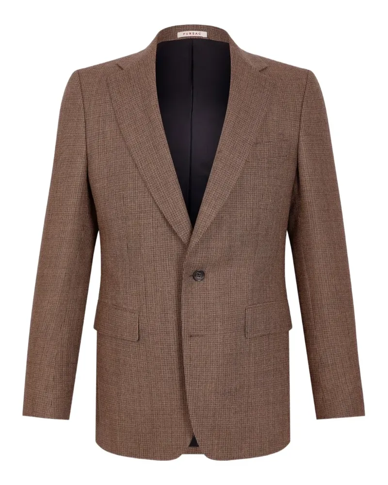 FURSAC houndstooth-pattern blazer - Braun Braun