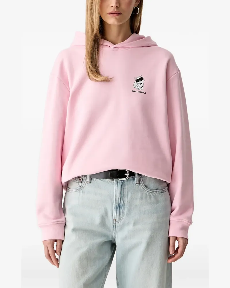 Karl Lagerfeld Choupette-print hoodie - Rosa Rosa