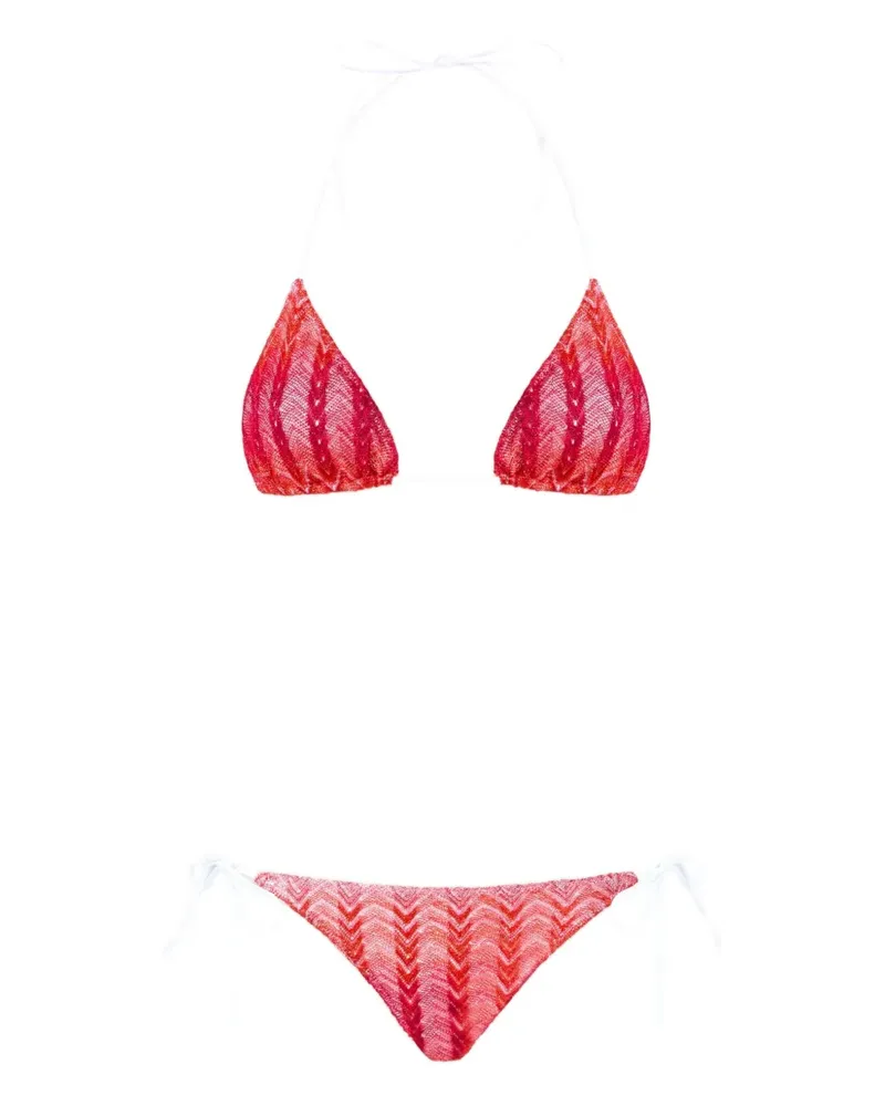 Missoni Triangel-Bikinioberteil mit Muster - Rot Rot