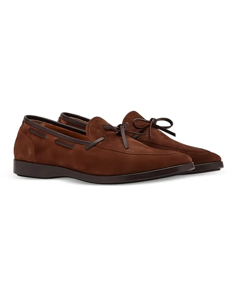 Ferragamo Loafer aus Wildleder - Braun Braun