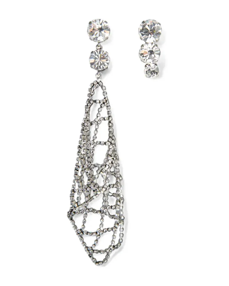 Isabel Marant Thalia asymmetric crystal-embellished earrings - Silber Silber