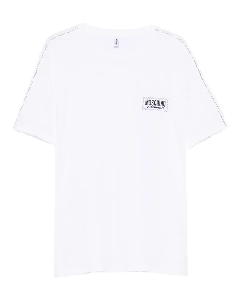 Moschino logo-embroidery T-shirt - Weiß Weiß