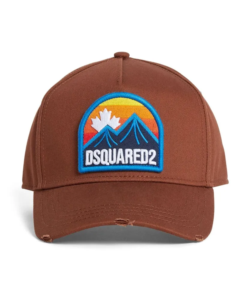 Dsquared2 Baseballkappe mit Logo-Applikation - Braun Braun