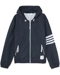 Thom Browne Kapuzenjacke mit Logo-Streifen Blau